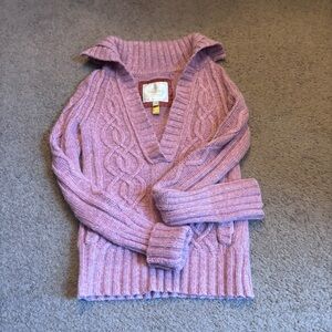 American Eagle Y2K Women's Pink Cable Knit Sweater size xs